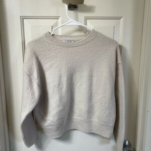 Athleta Women's Classic Cream Crew Neck Sweater